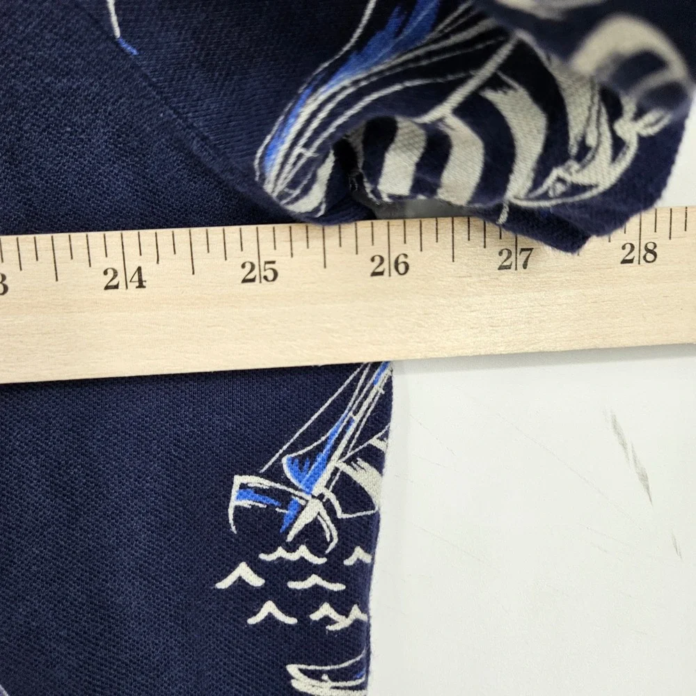 Polo Ralph Lauren‎ Shirt Mens XXL Blue Sails AOP Button Up Featherweight Mesh